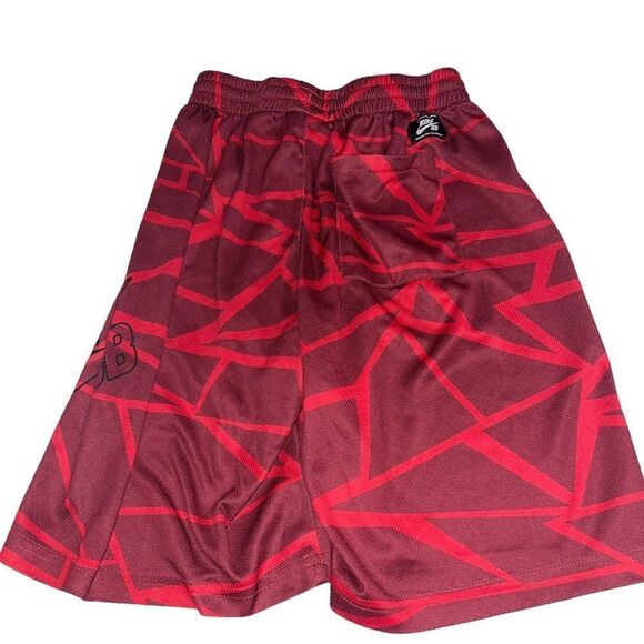 Nike Skateboarding Burgundy/Red‎ Geometric Athletic Shorts - Kids M (10-12) - Picture 2 of 6